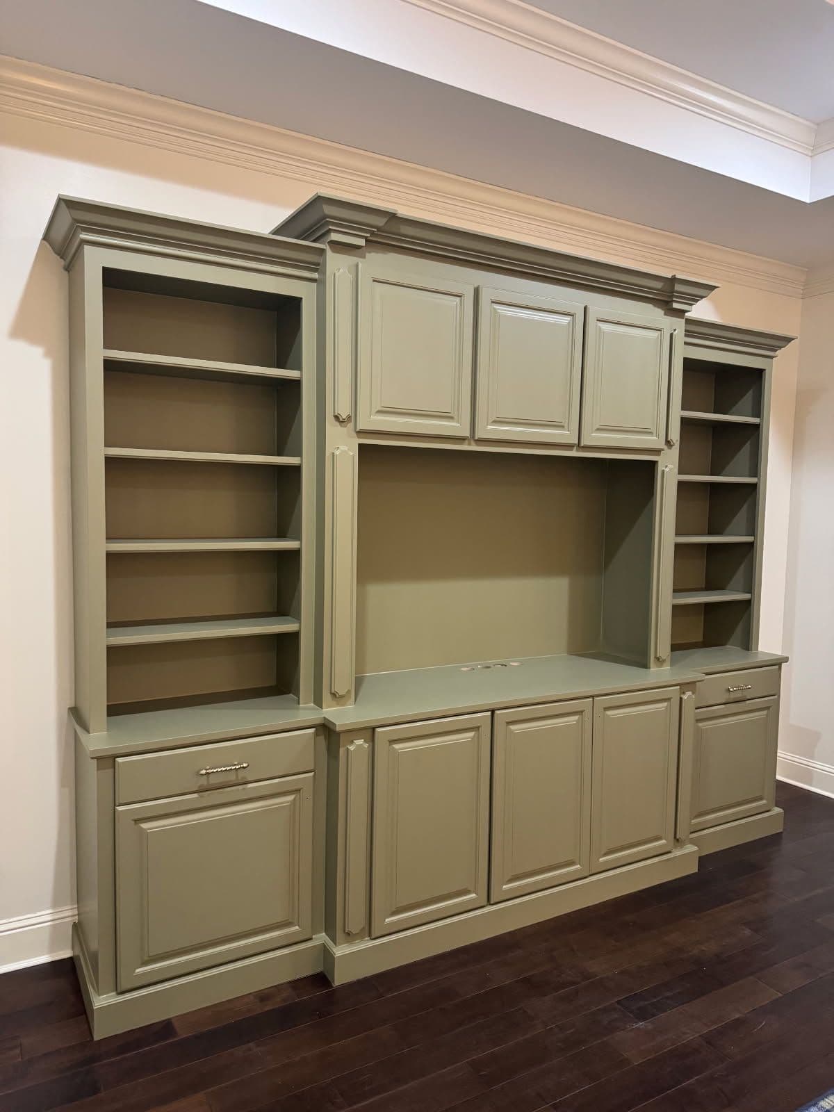 Stylish Entertainment Center Update with Sherwin Williams Paint image