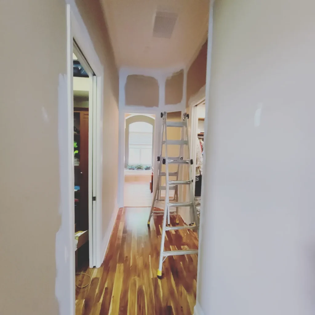 cut ins through the master bedroom and bathroom